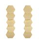 GS LINEAR BRUSHED HEXAGON EARRINGS