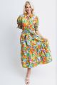KARLIE TROPICAL ISLAND MAXI SHIRT DRESS