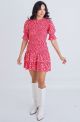 KARLIE SMOCKED RUFFLE DRESS
