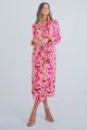 KARLIE SATIN POCKET WRAP MAXI DRESS