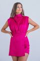 KARLIE SATIN BUTTON ROMPER