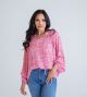 KARLIE ABSTRACT VNECK LONG SLV TOP