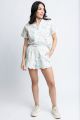 KARLIE SEASHORE VNECK BUTTON TOP