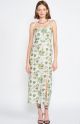 EN SAISON LARIO GREEN MIDI DRESS