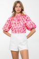 THML PRINT SHORT SLEEVE TOP