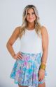 KARLIE FLORAL SMOCKED SKORT