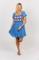 KARLIE CROCHET TRIMMED DRESS