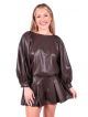 EMILY MCCARTHY LEATHER CELESTE CROP TOP