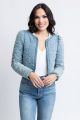 KARLIE DENIM NOVELTY FLORAL JACKET