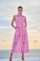 LACE SLEEVELESS COLLAR DRESS