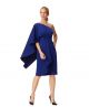 AIDAN MATTOX ONE SHOULDER DRAPE DRESS