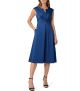 AIDAN MATTOX TEA LENGTH MIKADO DRESS