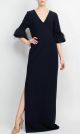 AIDAN MATTOX FEATHER SLV GOWN