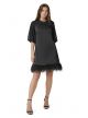 AIDAN MATTOX POP SLEEVE DRESS