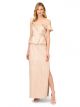 AIDAN MATTOX LAME COLUMN GOWN