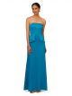 AIDAN MATTOX STRAPLESS PEPLUM GOWN