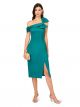 AIDAN MATTOX ONE SHOULDER BOW DRESS