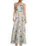 AIDAN MATTOX PRINTED JACQUARD BALL GOWN