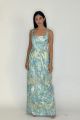 AIDAN MATTOX PRINTED JACQUARD GOWN