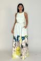 AIDAN MATTOX PRINTED TWILL BALLGOWN