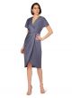 AIDAN MATTOX CREPE BACK SATIN DRESS