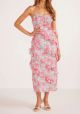 MINK PINK AURETTA RUFFLE MIDI DRESS