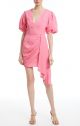 ONE 33 SOCIAL PUFF SLV DRAPE DRESS