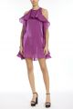 ONE33 SOCIAL HALTER RUFFLE MINI DRESS