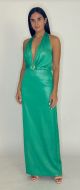 LIV FOSTER TEXTURED FOIL SATIN GOWN