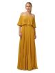 ADIAN MATTOX PLEAT POPOVER GOWN