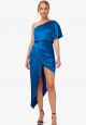 AIDAN MATTOX ONE SHOULDER COCKTAIL DRESS