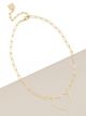 ZENZII PAPERCLIP LINK COLLAR NECKLACE W/ HEART