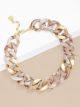 ZENZII RESIN CHAIN COLLAR NECKLACE