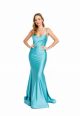NICOLE BAKTI SPAGHETTI STRAP GOWN