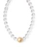 GS GOLD ACCENT CLEAR LUCITE NECKLACE