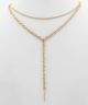 GS BAR CHARM WHEAT CHAIN DUAL NECKLACE