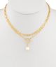 GS PEARL & MULTI CHAIN DUAL NECKLACE