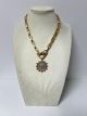 YOCHI TOGGLE NECKLACE  WITH 2 TONE COIN
