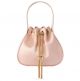 OLGA BERG MIKI DRAWSTRING SATIN BAG