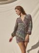 SAYLOR DEBBIE RAINBOW PLEATED SEQUIN MINI DRESS