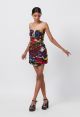 SAAKSHA & KINNI MULTI STRAPLESS MINI DRESS