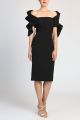 BADGLEY MISCHKA ORIGAMI SLEEVE DRESS