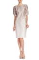 BADGLEY MISCHKA OMBRE EMBROIDERY SEQUIN DRESS