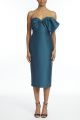 BADGLEY MISCHKA MIKADO BOW TEA LENGTH DRESS