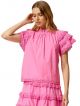 STELLAH NYC EYELIT PRINT TOP