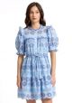 STELLAH TWOTONE EYELET DRESS