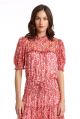 STELLAH MOCK NECK SHORT SLV BLOUSE
