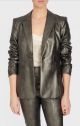 CINQ A SEPT METALLIC LEATHER KYLIE JACKET