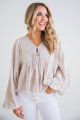 KARLIE SOLID GAUZE TIE BOHO TO