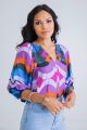 KARLIE MULTI SWIRL 70'S TOP